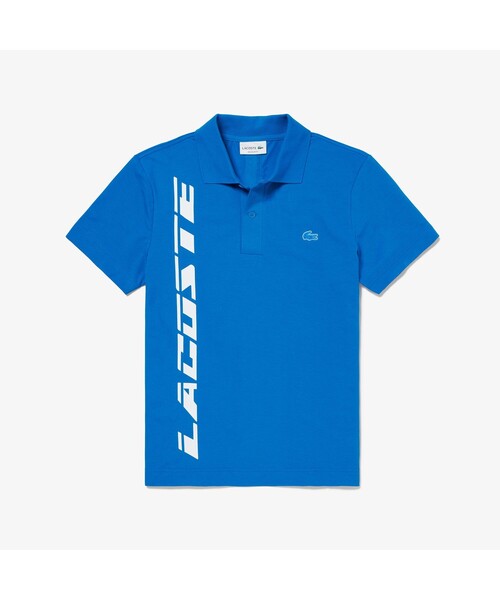 LACOSTE(ラコステ)の「エコ鹿の子地スポーツポロシャツ(ポロシャツ・メンズ・ライム/ブルー/ブラック・3/5/2/4/6)」の1枚目の写真