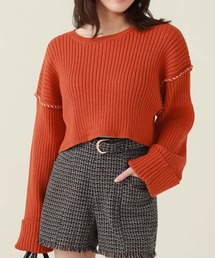 archives | ショート丈配色ステッチプルオーバー(ニット/セーター)