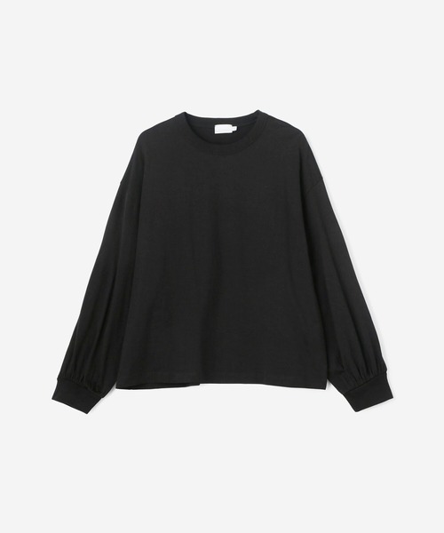 handvaerk(ハンドバーク)の「handvaerk | 60/2 ギャザースリーブ長袖Tシャツ WOMEN(Tシャツ/カットソー・レディース・ホワイト/ブラック/ダークグレー/オリーブ/ワイン/グレイッシュベージュ・SMALL)」の3枚目の写真