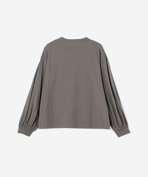 handvaerk(ハンドバーク)の「handvaerk | 60/2 ギャザースリーブ長袖Tシャツ WOMEN(Tシャツ/カットソー・レディース・ホワイト/ブラック/ダークグレー/オリーブ/ワイン/グレイッシュベージュ・SMALL)」の13枚目の写真