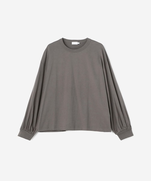 handvaerk(ハンドバーク)の「handvaerk | 60/2 ギャザースリーブ長袖Tシャツ WOMEN(Tシャツ/カットソー・レディース・ホワイト/ブラック/ダークグレー/オリーブ/ワイン/グレイッシュベージュ・SMALL)」の12枚目の写真