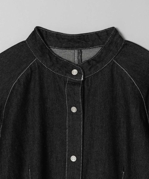 JEANASIS（ジーナシス）の「ソデタックデニムミニワンピース/157135（ワンピース・レディース・ブラック/ネイビー・FREE）」の7枚目の写真