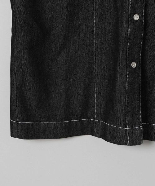 JEANASIS（ジーナシス）の「ソデタックデニムミニワンピース/157135（ワンピース・レディース・ブラック/ネイビー・FREE）」の12枚目の写真