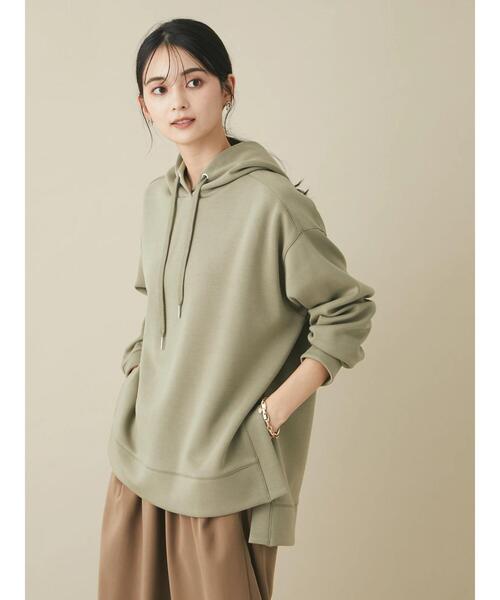 CRAFT STANDARD BOUTIQUE(クラフトスタンダードブティック)の「ポンチパーカープルオーバー *◆(パーカー・レディース・ブラック/ベージュ/カーキ・L/M)」の6枚目の写真