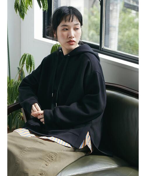 CRAFT STANDARD BOUTIQUE(クラフトスタンダードブティック)の「ポンチパーカープルオーバー *◆(パーカー・レディース・ブラック/ベージュ/カーキ・L/M)」の15枚目の写真
