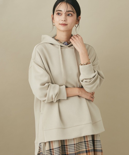CRAFT STANDARD BOUTIQUE(クラフトスタンダードブティック)の「ポンチパーカープルオーバー *◆(パーカー・レディース・ブラック/ベージュ/カーキ・L/M)」の3枚目の写真