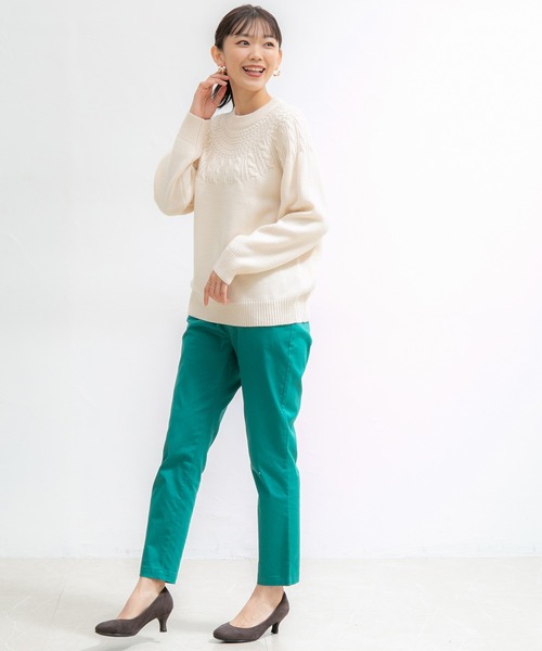 Honeys(ハニーズ)の「チノテーパード(股下68cm)(チノパンツ・レディース・ブラック/グリーン/ネイビー/オレンジ/モカ/ブルー系その他/アイボリー/ライトベージュ/カーキ・S/M/L/LL/3L)」の17枚目の写真