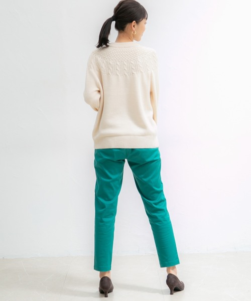 Honeys(ハニーズ)の「チノテーパード(股下68cm)(チノパンツ・レディース・ブラック/グリーン/ネイビー/オレンジ/モカ/ブルー系その他/アイボリー/ライトベージュ/カーキ・S/M/L/LL/3L)」の14枚目の写真