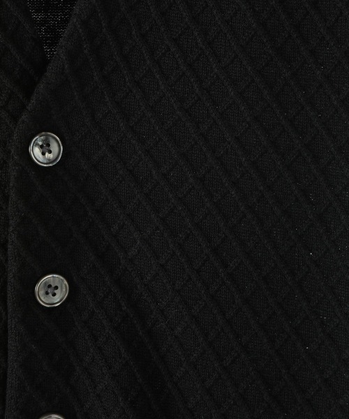 CROWDED CLOSET（クラウデッドクローゼット）の「12Gダイヤジャガード ハイゲージニットベスト（ベスト・メンズ・ブラック/ネイビー・02/03）」の15枚目の写真