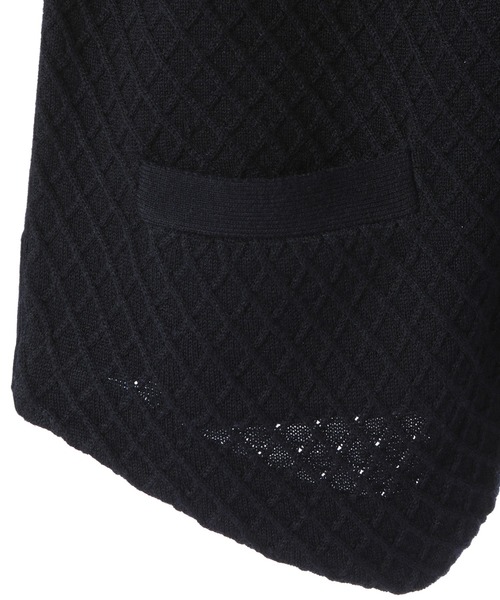 CROWDED CLOSET（クラウデッドクローゼット）の「12Gダイヤジャガード ハイゲージニットベスト（ベスト・メンズ・ブラック/ネイビー・02/03）」の17枚目の写真