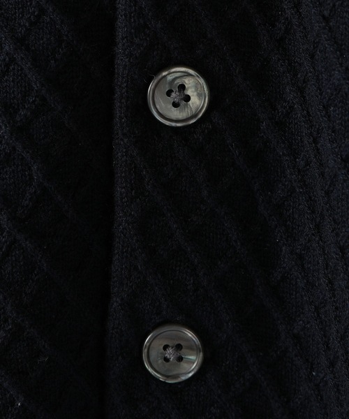 CROWDED CLOSET（クラウデッドクローゼット）の「12Gダイヤジャガード ハイゲージニットベスト（ベスト・メンズ・ブラック/ネイビー・02/03）」の14枚目の写真