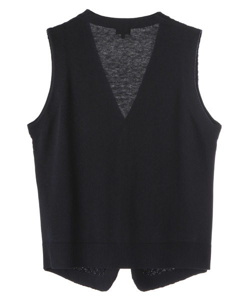 CROWDED CLOSET（クラウデッドクローゼット）の「12Gダイヤジャガード ハイゲージニットベスト（ベスト・メンズ・ブラック/ネイビー・02/03）」の11枚目の写真