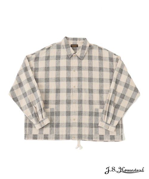 JOURNAL STANDARD J.S HOMESTEAD(ジャーナルスタンダードホームステッド)の「【J.S.Homestead】C/Li ワッシャースピンドルMIL L/S(シャツ/ブラウス・メンズ・ネイビー/ライトホワイト/オフホワイト/ブルー系その他・MEDIUM/LARGE)」の2枚目の写真