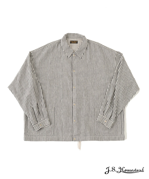 JOURNAL STANDARD J.S HOMESTEAD(ジャーナルスタンダードホームステッド)の「【J.S.Homestead】C/Li ワッシャースピンドルMIL L/S(シャツ/ブラウス・メンズ・ネイビー/ライトホワイト/オフホワイト/ブルー系その他・MEDIUM/LARGE)」の3枚目の写真