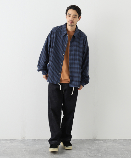JOURNAL STANDARD J.S HOMESTEAD(ジャーナルスタンダードホームステッド)の「【J.S.Homestead】C/Li ワッシャースピンドルMIL L/S(シャツ/ブラウス・メンズ・ネイビー/ライトホワイト/オフホワイト/ブルー系その他・MEDIUM/LARGE)」の5枚目の写真