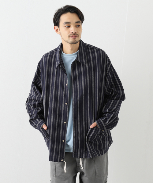 JOURNAL STANDARD J.S HOMESTEAD(ジャーナルスタンダードホームステッド)の「【J.S.Homestead】C/Li ワッシャースピンドルMIL L/S(シャツ/ブラウス・メンズ・ネイビー/ライトホワイト/オフホワイト/ブルー系その他・MEDIUM/LARGE)」の8枚目の写真