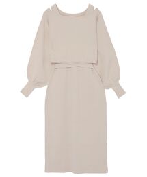 LAGUNAMOON | バックツイストレイヤードニットワンピース(ワンピース)