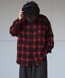 ビッグシルエット オンブレチェックシャツ【ILL’S】