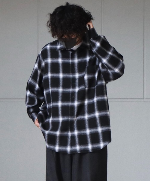 ILL'S(イルズ)の「ビッグシルエット オンブレチェックシャツ【ILL’S】(シャツ/ブラウス・メンズ・グリーン/レッド/ホワイト/ブルー・FREE)」の2枚目の写真