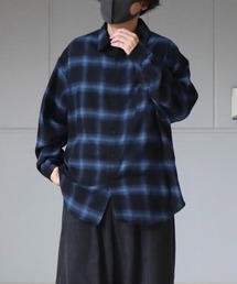 ILL'S | ビッグシルエット オンブレチェックシャツ【ILL’S】(シャツ/ブラウス)