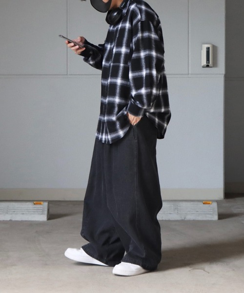 ILL'S(イルズ)の「ビッグシルエット オンブレチェックシャツ【ILL’S】(シャツ/ブラウス・メンズ・グリーン/レッド/ホワイト/ブルー・FREE)」の11枚目の写真