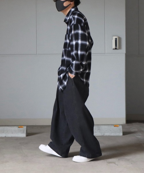 ILL'S(イルズ)の「ビッグシルエット オンブレチェックシャツ【ILL’S】(シャツ/ブラウス・メンズ・グリーン/レッド/ホワイト/ブルー・FREE)」の12枚目の写真