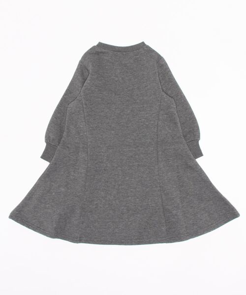 coca（coca）（コカ）の「キッズ 親子お揃い 裏起毛 Aライン ワンピース（ワンピース・キッズ・チャコールグレー/ブラック・100/110/120/130）」の3枚目の写真