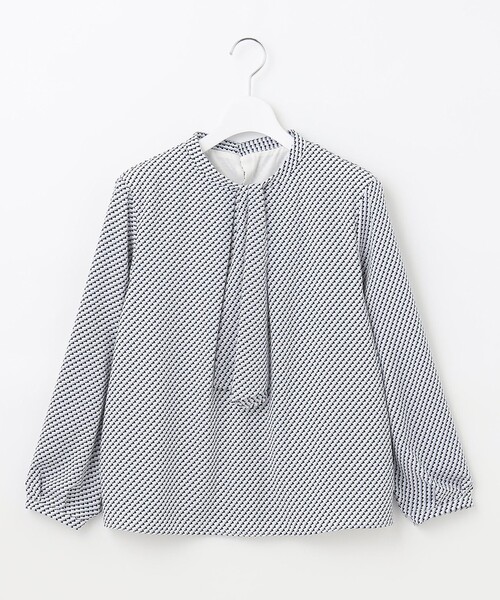 J.PRESS(ジェイプレス)の「幾何プリント ボウタイ カットソー(Tシャツ/カットソー・レディース・ピンク系5/サックスブルー系5・T13/T15)」の6枚目の写真