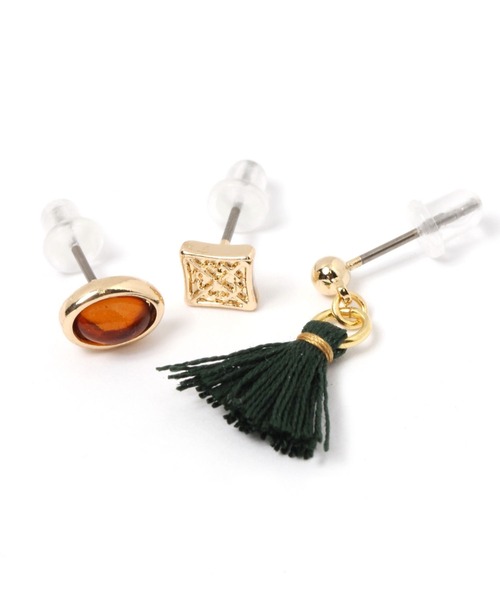 niko and...（ニコアンド）の「ミニタッセルセットピアス（ピアス（両耳用）・レディース・オレンジ/ブラウン/グリーン/アイボリー・0）」の7枚目の写真
