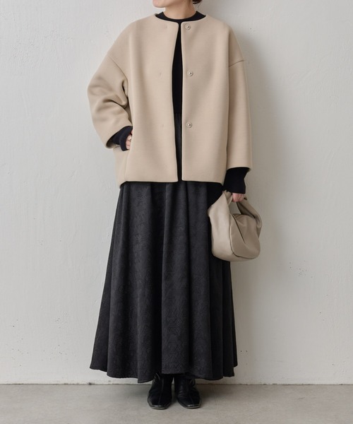 BEARDSLEY（ビアズリー）の「リブニットコンビジャカードワンピース（ワンピース・レディース・ブラック・FREE）」の4枚目の写真