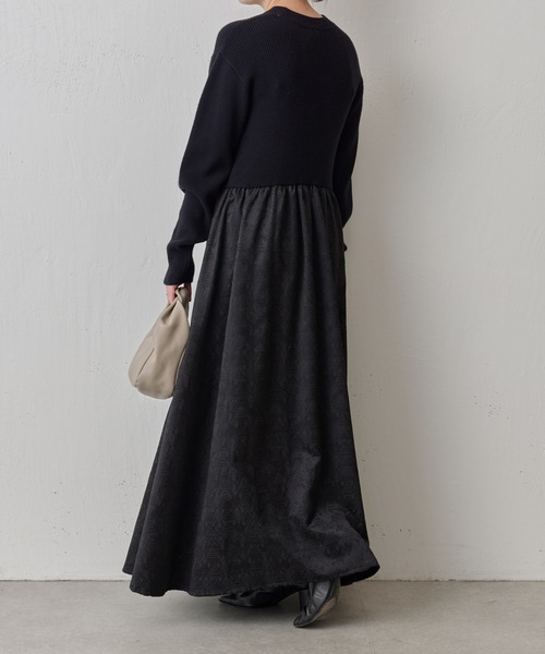 BEARDSLEY（ビアズリー）の「リブニットコンビジャカードワンピース（ワンピース・レディース・ブラック・FREE）」の8枚目の写真