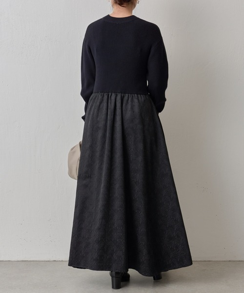 BEARDSLEY（ビアズリー）の「リブニットコンビジャカードワンピース（ワンピース・レディース・ブラック・FREE）」の9枚目の写真