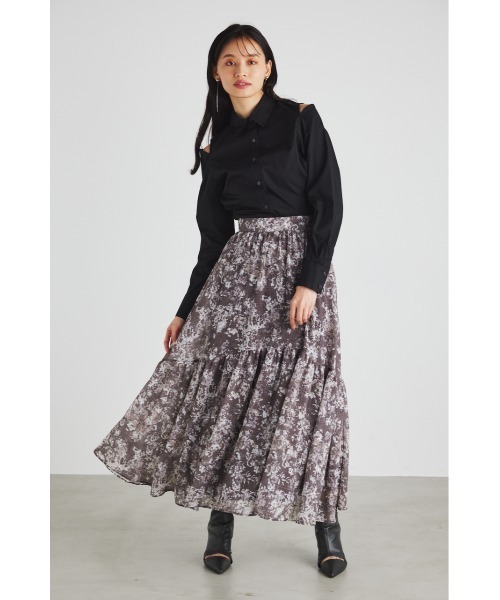 rienda（リエンダ）の「バックシャーリングフォルムブラウス（シャツ