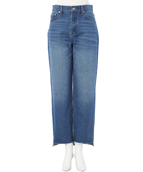 Edit Sheen（エディットシーン）の「裾前後差ストレートデニム（デニムパンツ・レディース・インディゴブルー/ブルー・S/M/L）」の5枚目の写真