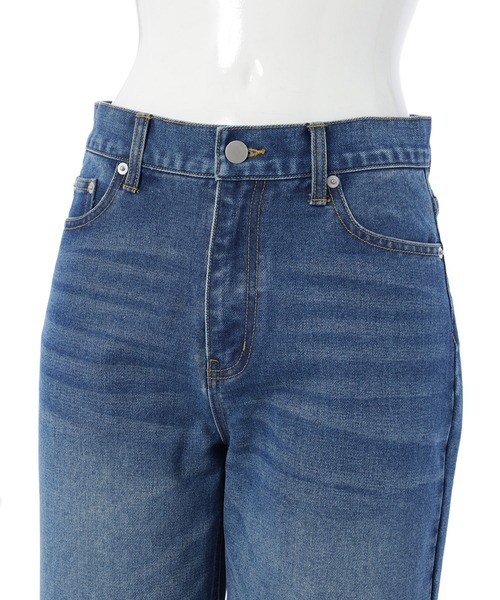 Edit Sheen（エディットシーン）の「裾前後差ストレートデニム（デニムパンツ・レディース・インディゴブルー/ブルー・S/M/L）」の8枚目の写真