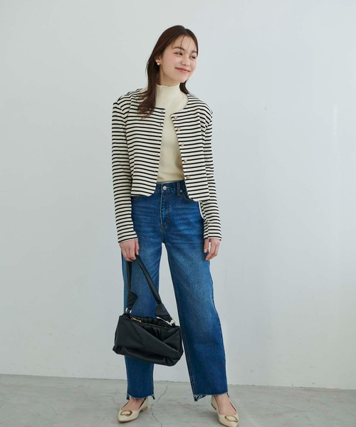 Edit Sheen（エディットシーン）の「裾前後差ストレートデニム（デニムパンツ・レディース・インディゴブルー/ブルー・S/M/L）」の15枚目の写真