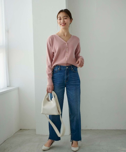 Edit Sheen（エディットシーン）の「裾前後差ストレートデニム（デニムパンツ・レディース・インディゴブルー/ブルー・S/M/L）」の18枚目の写真