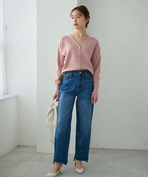 Edit Sheen（エディットシーン）の「裾前後差ストレートデニム（デニムパンツ・レディース・インディゴブルー/ブルー・S/M/L）」の20枚目の写真