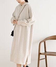 rps | ケーブル柄パーカーワンピース(ワンピース)