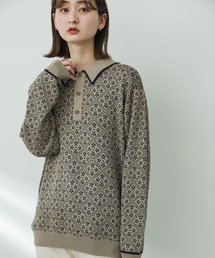 SENSE OF PLACE by URBAN RESEARCH | 『ユニセックス』モノグラムジャガードニットポロシャツ(ポロシャツ)