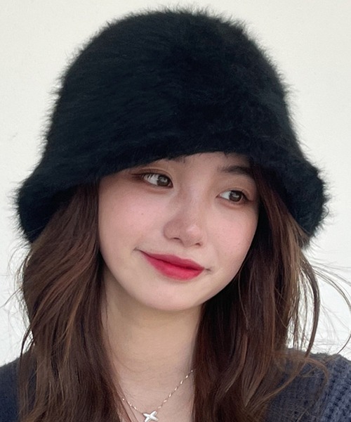 DAY CLOSET（デイ クローゼット）の「レディース ふわふわファー風バケットハット（ハット・レディース・モカ/カーキ/ホワイト/ダークブラウン/ベージュ/ブラック・ONE SIZE）」の8枚目の写真