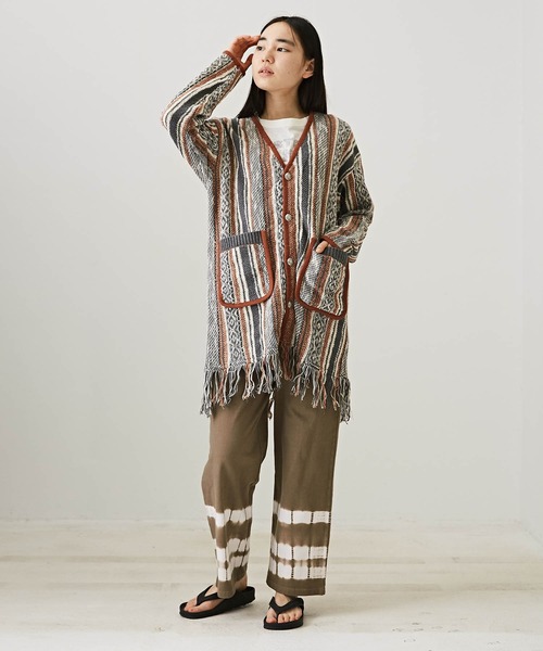 TOBILA(トビラ)の「絞り染め天竺イージーパンツ(その他パンツ・レディース・スミクロ/ベージュ/パープル・M)」の9枚目の写真