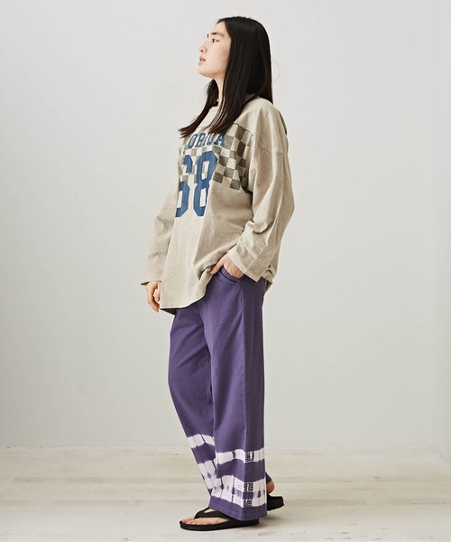 TOBILA(トビラ)の「絞り染め天竺イージーパンツ(その他パンツ・レディース・スミクロ/ベージュ/パープル・M)」の14枚目の写真