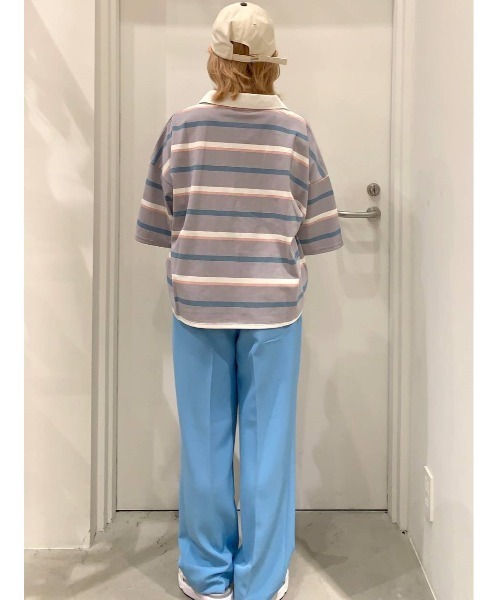 BAYFLOW（ベイフロー）の「マルチボーダーポロTシャツ（ポロシャツ・レディース・ネイビー/オフホワイト/ライトグレー・FREE）」の20枚目の写真