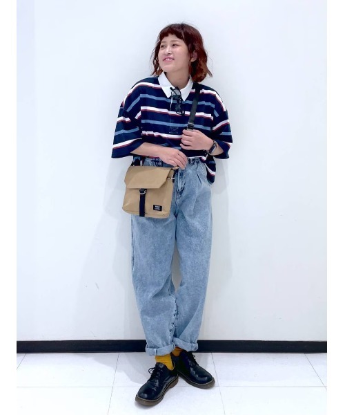 BAYFLOW（ベイフロー）の「マルチボーダーポロTシャツ（ポロシャツ・レディース・ネイビー/オフホワイト/ライトグレー・FREE）」の21枚目の写真