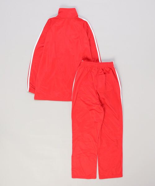 新品❤未使用 ジャージ 赤 Ｓサイズ ネイビー ニット パンツ ゴム 小さめ セール】上下セット 2本線サイドライン ジャージ アクティブ