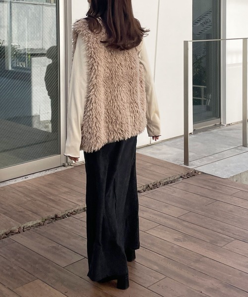 Lamoa（ラモア）の「Lamoa/マーメイド キャミワンピース（ワンピース・レディース・ブラウン/ベージュ/ブラック・MEDIUM）」の15枚目の写真