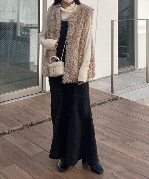 Lamoa（ラモア）の「Lamoa/マーメイド キャミワンピース（ワンピース・レディース・ブラウン/ベージュ/ブラック・MEDIUM）」の17枚目の写真