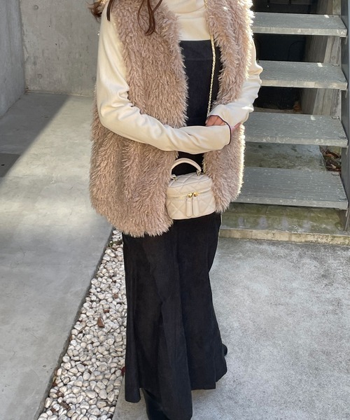 Lamoa（ラモア）の「Lamoa/マーメイド キャミワンピース（ワンピース・レディース・ブラウン/ベージュ/ブラック・MEDIUM）」の9枚目の写真