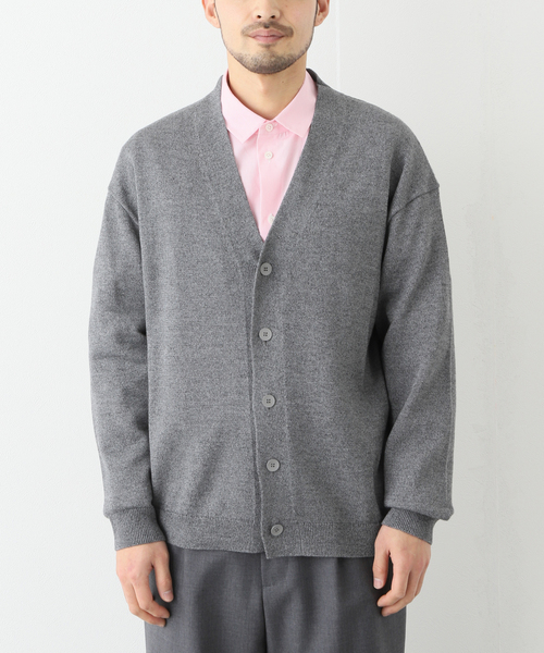 ATON(エイトン)の「【ATON/エイトン】 WOOL WASHI OVERSIZED CARDIGAN(カーディガン/ボレロ・メンズ・チャコールグレー/ネイビー・4/6)」の5枚目の写真